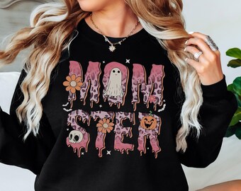 Momster Halloween Sweatshirt, Momster Shirt, Funny Halloween Shirts for Women, Halloween Crewneck, Mom Halloween Sweater,Funny Halloween Tee