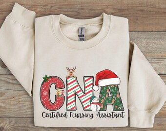 CNA Sweatshirt for CNA Christmas Shirt, Certified Nursing Assistant Christmas Sweater, Christmas Cna Crewneck, CNA Shirt for Christmas Tee