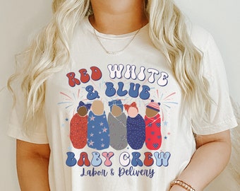 Labor and Delivery Nurse, L&D Nurse Shirt, 4th of July Shirt, Future Nurse Gift Idea, Nursing School Grad, Nurse Shirts, L and D Nurse Tee