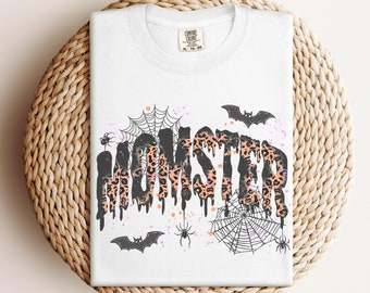 Halloween Mom Comfort Colors® Shirt, Momster Halloween Tee, Mama Halloween Shirts for Women, Halloween Crewneck, Funny Halloween T-Shirt