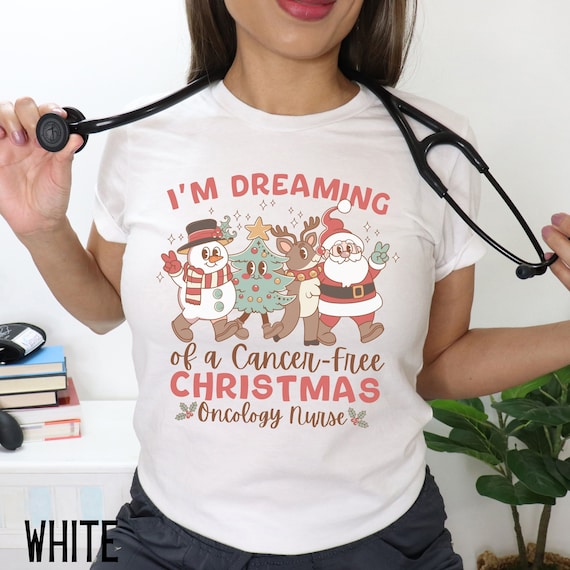 Oncology Nurse Christmas Shirt for Nurse Oncology Department Holiday Apparel Cancer Nurse Hospital Party Christmas Shirt Onc Nurse Xmas Tee