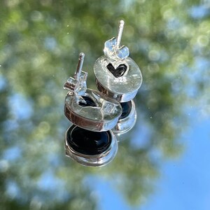 Silver and Black Onyx Earrings