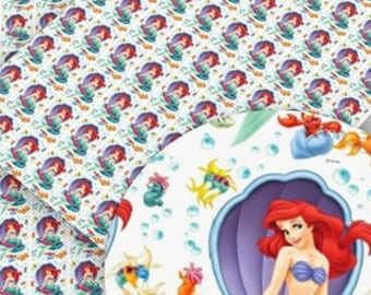 Red Haired Mermaid Princess Faux Leather Sheet