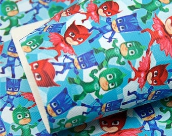 Pajama Superheroes Faux Leather Sheet