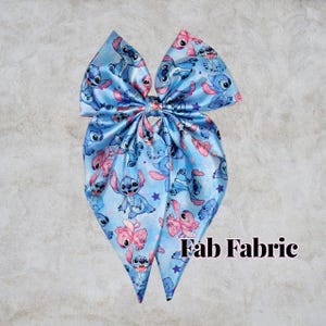 Lilo and Stitch 626 Inspired Satin Coquette Style Hairbow