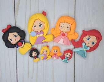 Princess Doll Flatback Resin Cabochon | Two Different Sizes | ONE DOLL - NOT a set