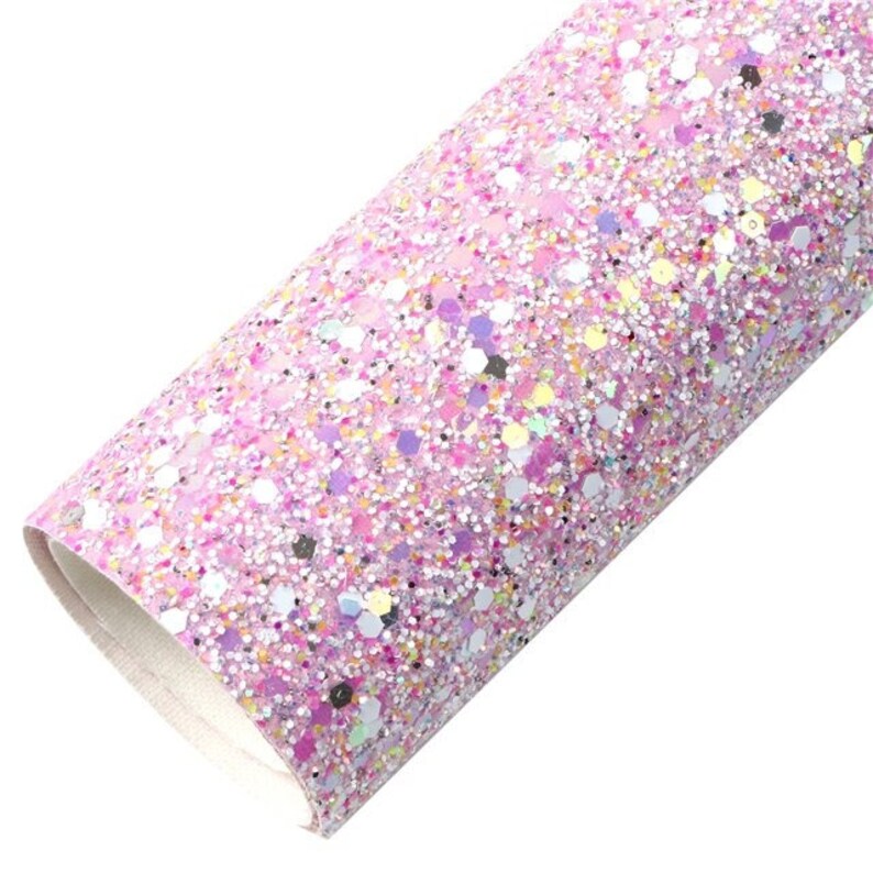 Purple Pink Mix Chunky Glitter Sheet image 1
