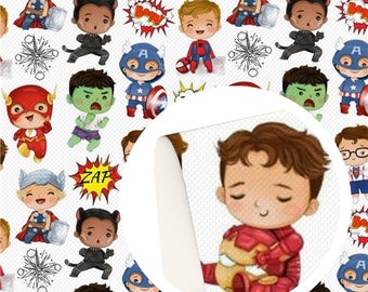 Toddler Superheroes Faux Leather Sheet