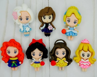 Mini Princess Doll Flatback Resin Cabochon