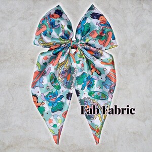 Lilo and Stitch 626 Inspired Satin Coquette Style Hairbow