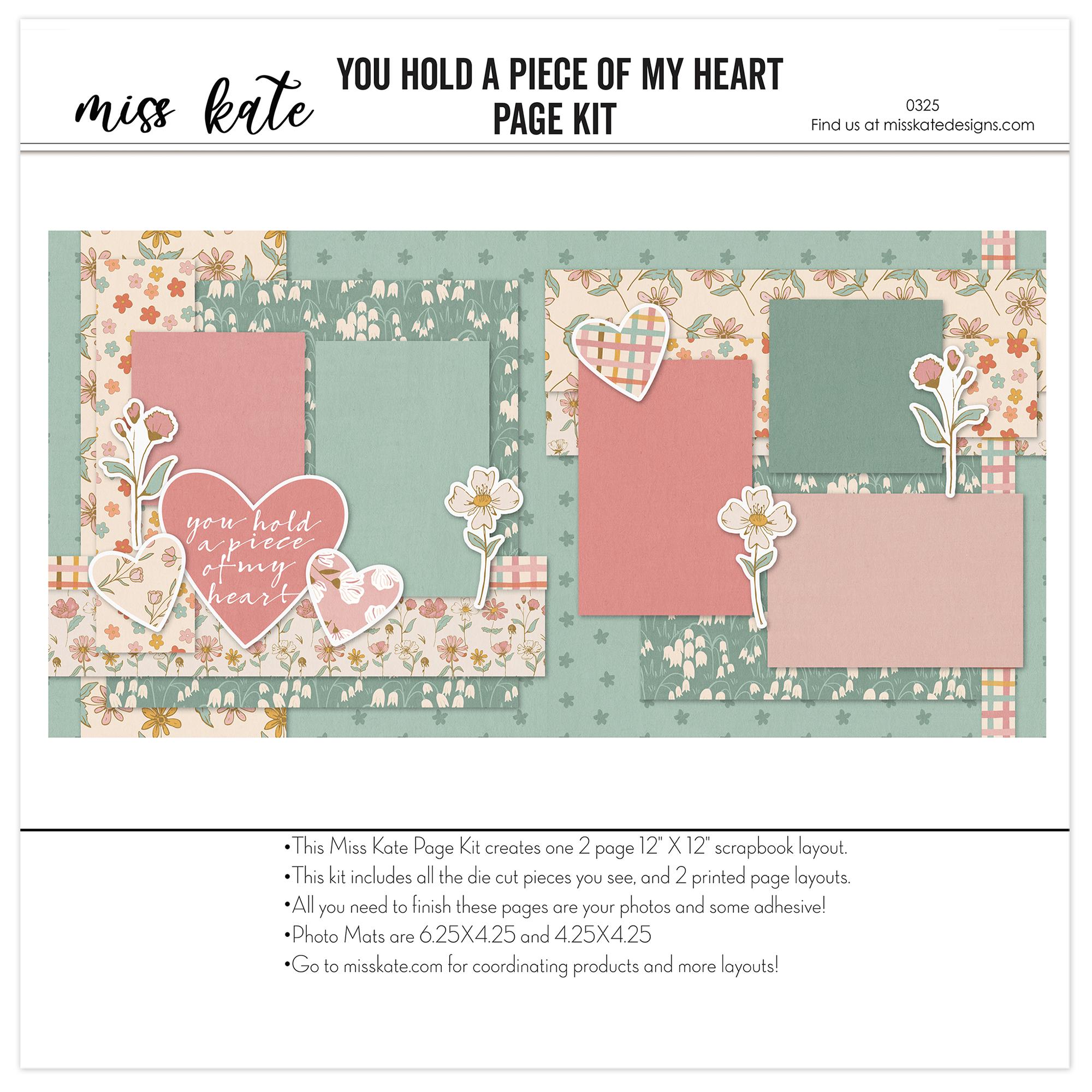 You Hold A Piece of My Heart - 12x12 Scrapbook Page Kit Wedding ...