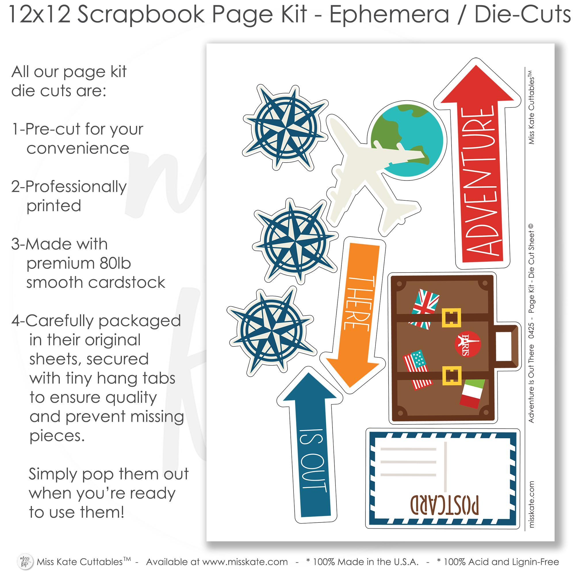 Adventure is Out There - 12x12 Scrapbook Page Kit Travel Scrapbook ...