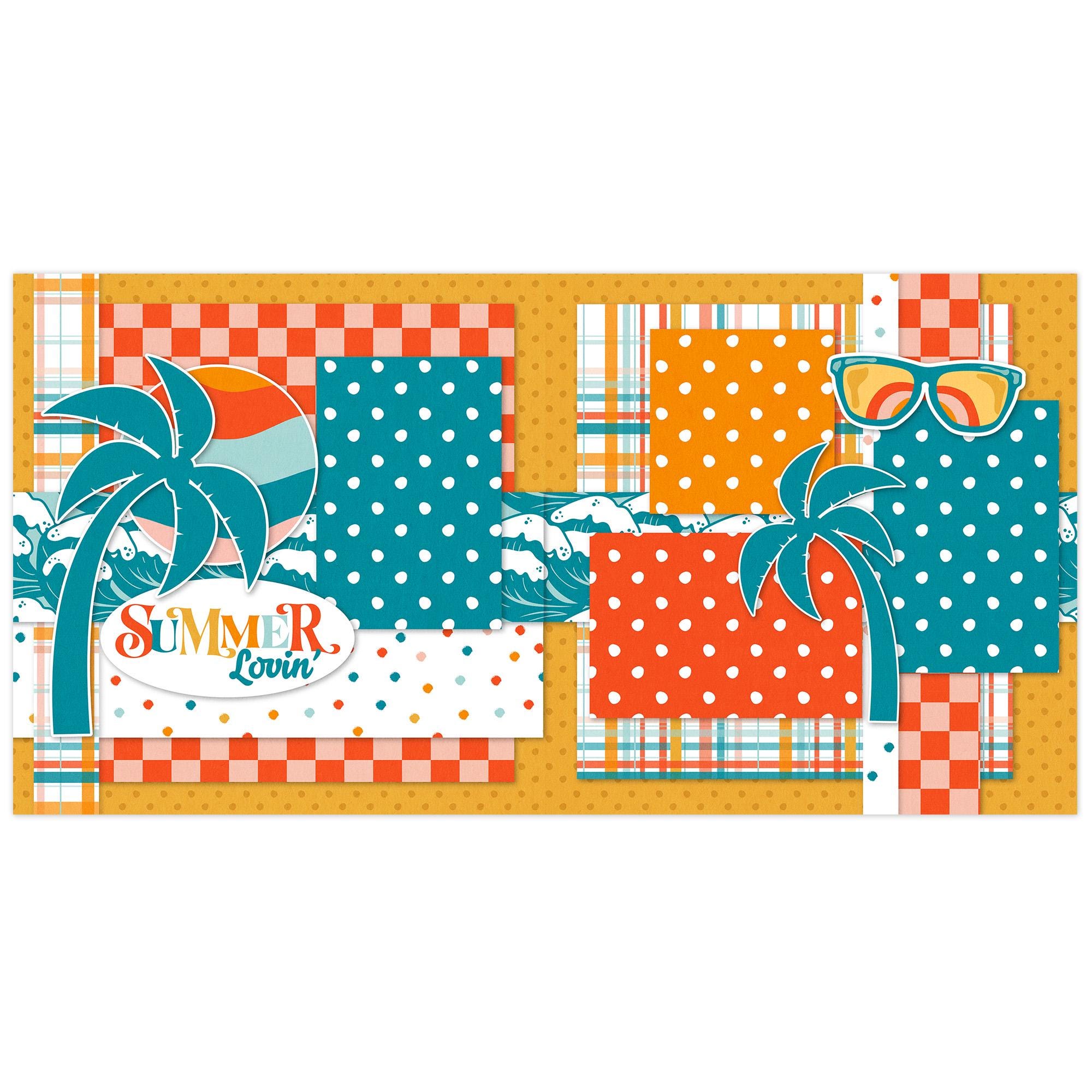 Summer Lovin' Scrapbook Page Kit 12x12 | Beach Scrapbook | Palm Tree ...