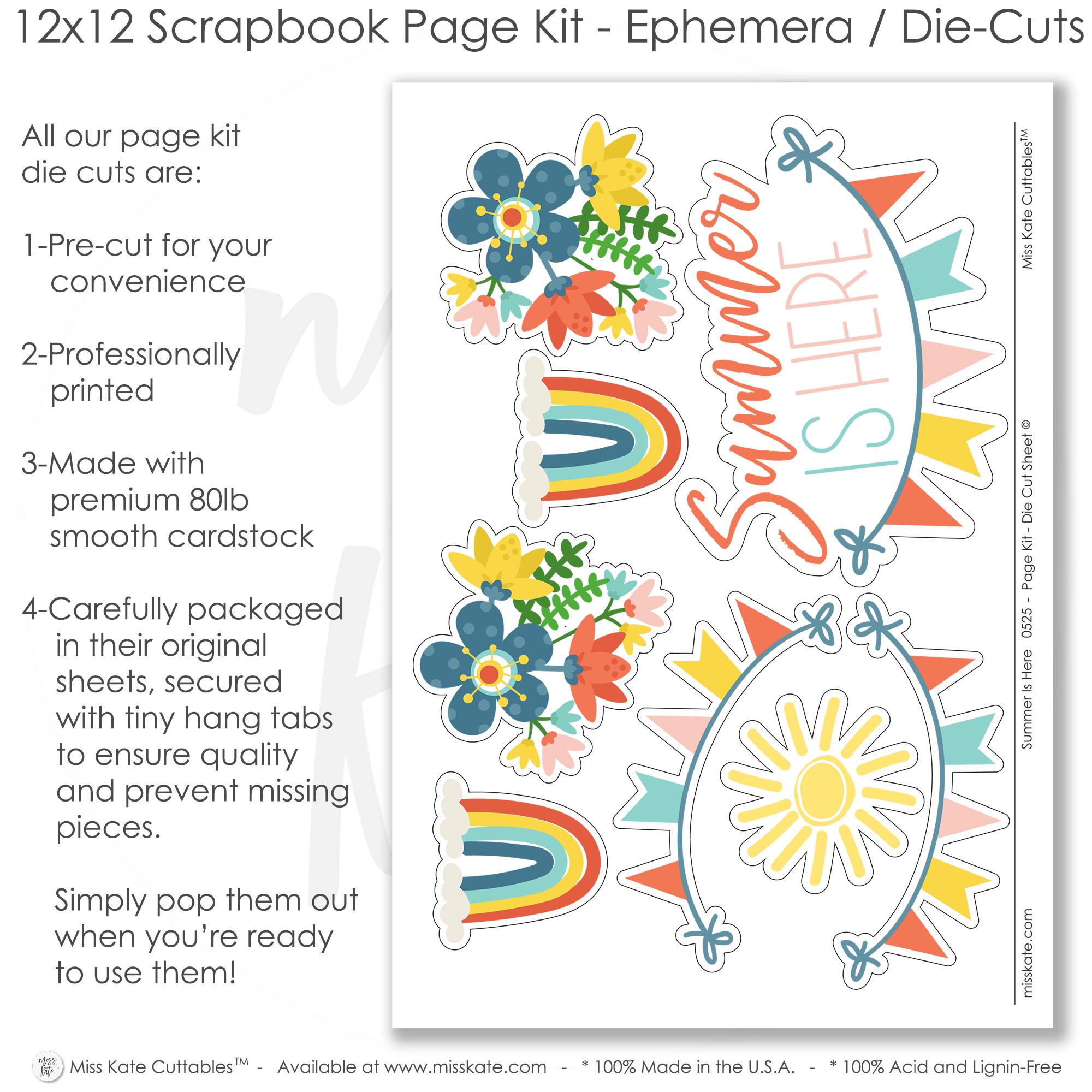 Summer is Here 12x12 Scrapbook Page Kit for Summer Photos, Vacation ...