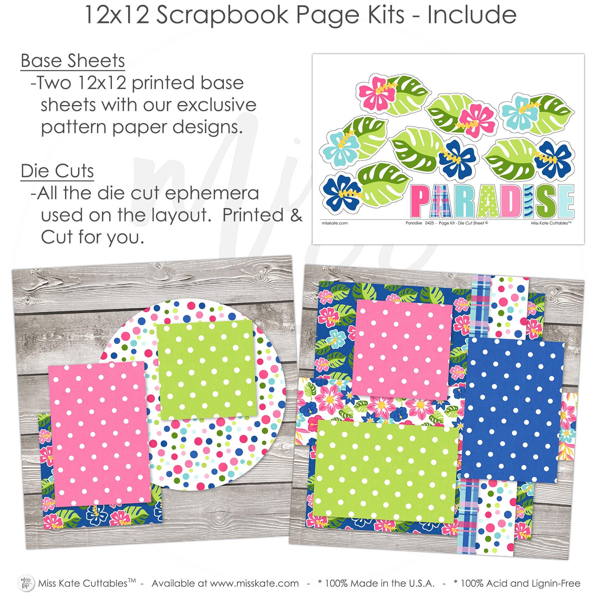 Paradise - 12x12 Scrapbook Page Kit Scrapbook Pages Kit Beach ...