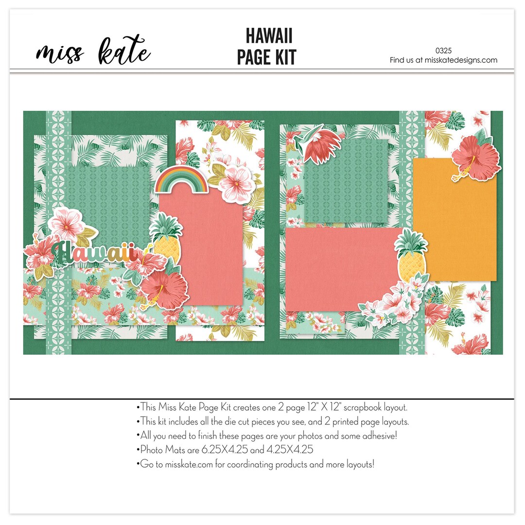 Hawaii Paradise 12x12 Scrapbook Page Kit Tropical Beach Memory Album ...