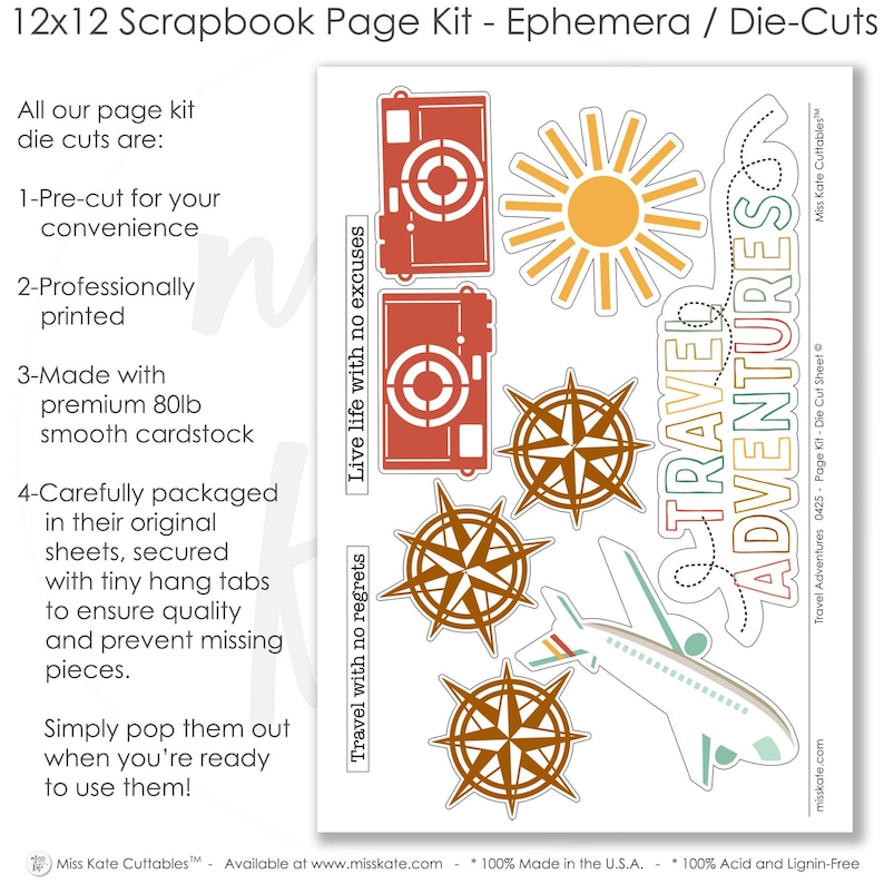 Travel Adventures 12x12 Scrapbook Page Kit Vacation Scrapbook Layout ...