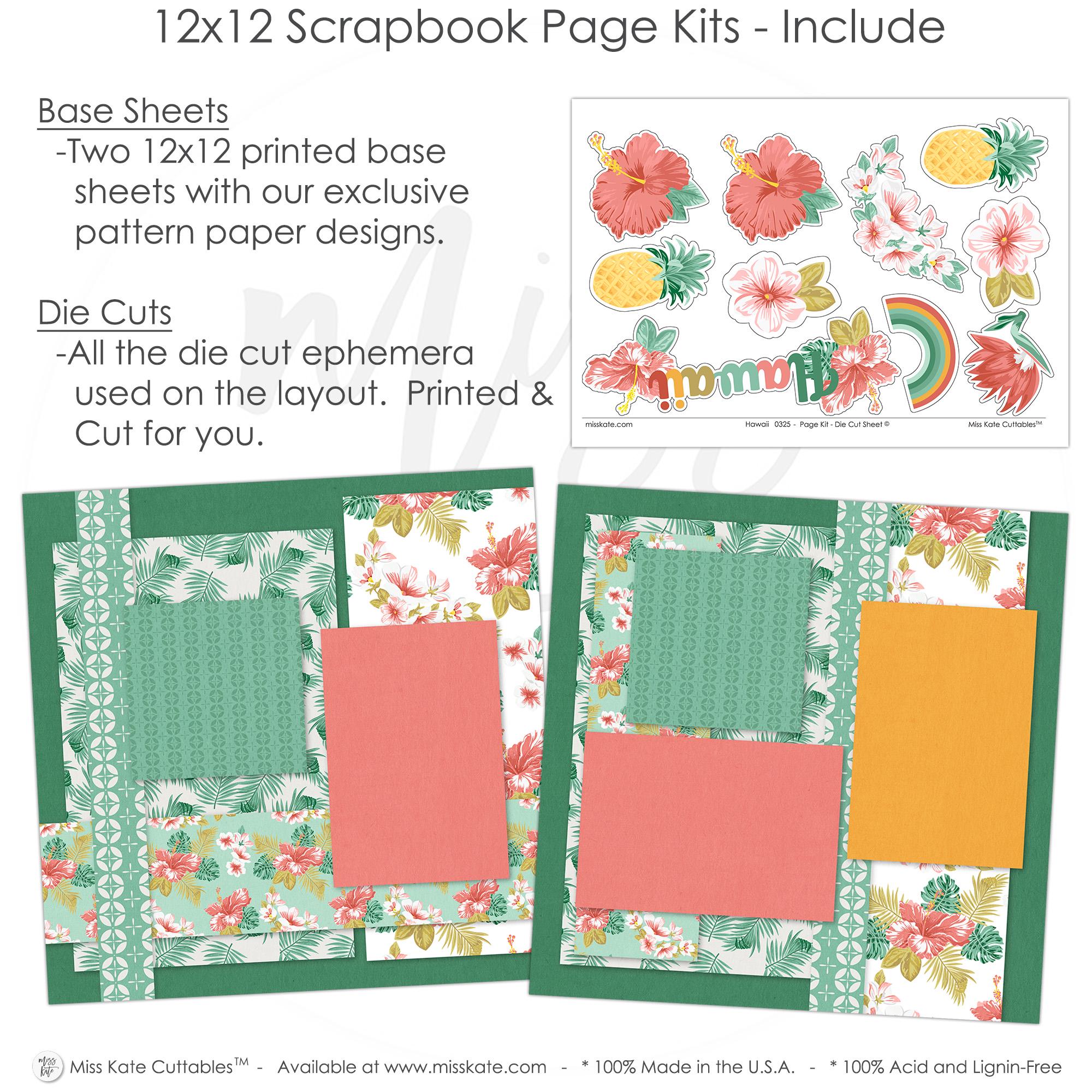 Hawaii Paradise 12x12 Scrapbook Page Kit Tropical Beach Memory Album ...