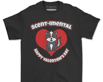 Scent-imental Skunk T-Shirt | Happy Valentine's Day T-Shirt | Unisex T-Shirt | Gift Idea