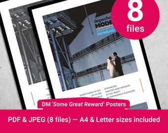 Affiche imprimable Depeche Mode. Formats « De belles récompenses » A4 et US Letter. PDF et JPEG 300 dpi.