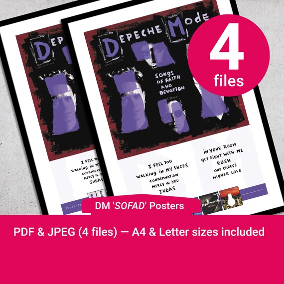 Depeche Mode Album Poster Download. Songs Of Faith And - Etsy Denmark