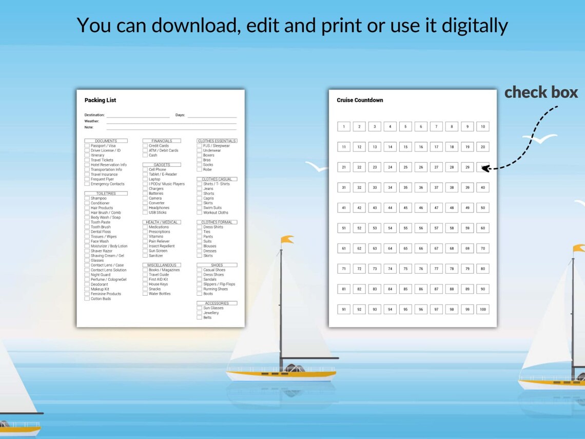 Printable Travel Planner | Editable Travel Planner | Printable Vacation ...