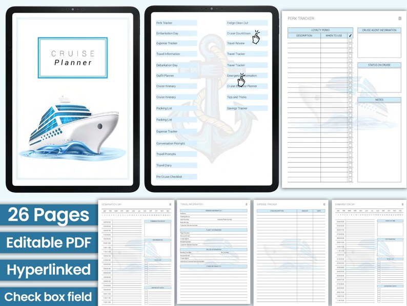 Printable Cruise Planner Editable Travel Planner Printable - Etsy