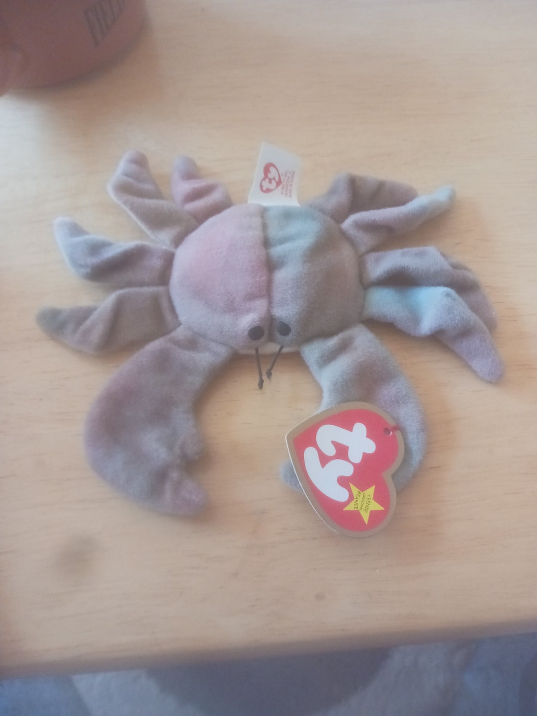 Mcdonalds 1993 TY Teenie Beanie Baby Claude the Crab Rare Collectible