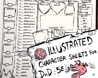 Nature Illustrated Dnd Character Sheet Printable 5e - Etsy
