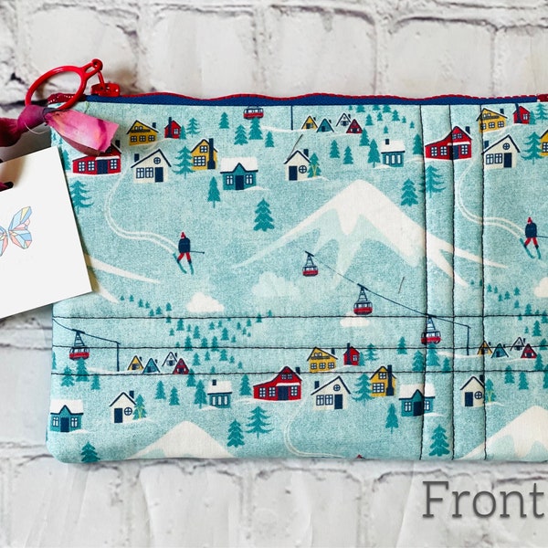 Snow Ski zipper pouch