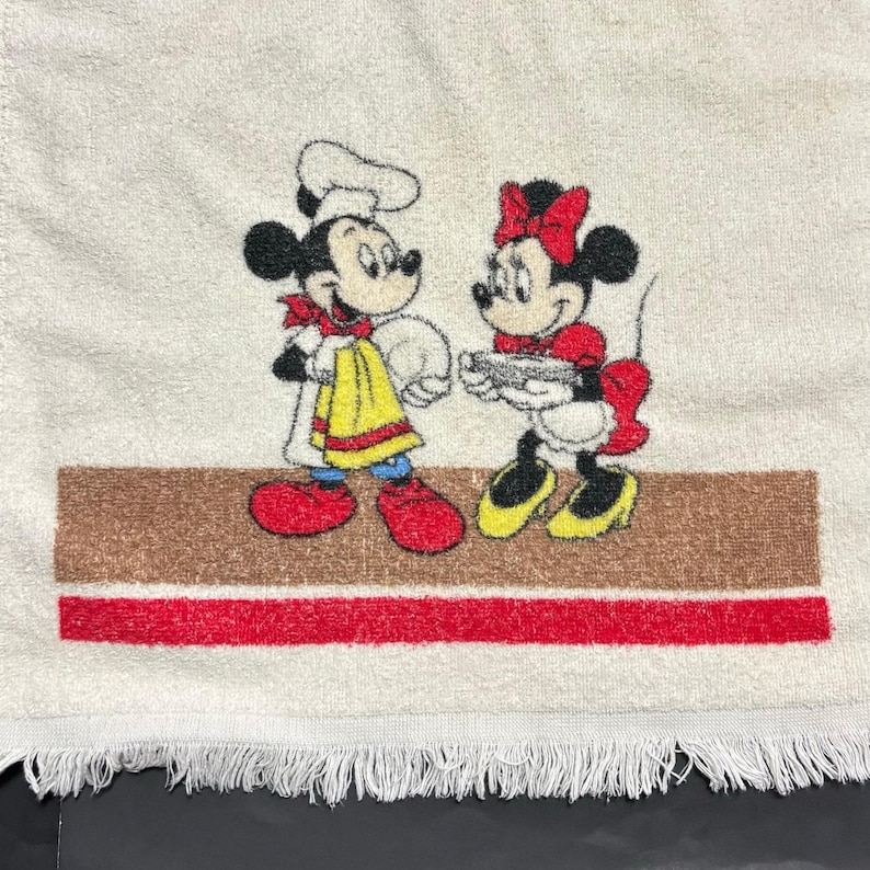 Vintage Mickey & Minnie Mouse Dish Hand Towel - Cannon - Walt Disney Productions USA image 3