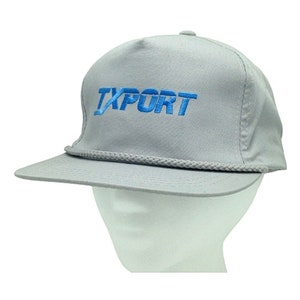 Vintage Ixport Trucker Hat 1980s 1990s Gray Snapback Baseball Cap - Retro Embroidered Logo Streetwear