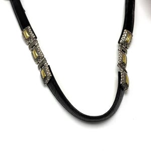 Vintage 90s Brighton Concho Statement Belt (Small 24-28) Black Croc Embossed Leather Bild 7