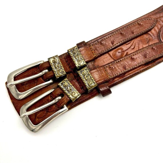 Girls Vintage Leather Western Belt Viola 24-26” H… - image 3