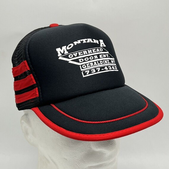 Vintage Three 3 Stripe Mesh Trucker Hat - Geraldine Montana 