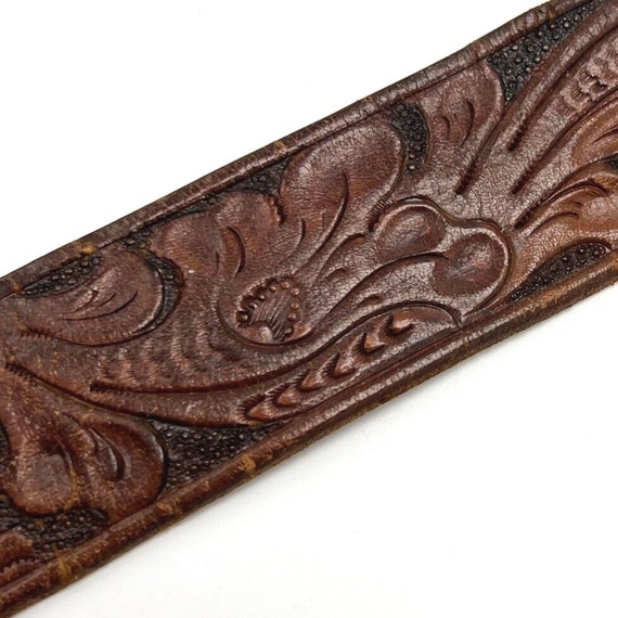 Girls Vintage Leather Western Belt Viola 24-26” H… - image 8