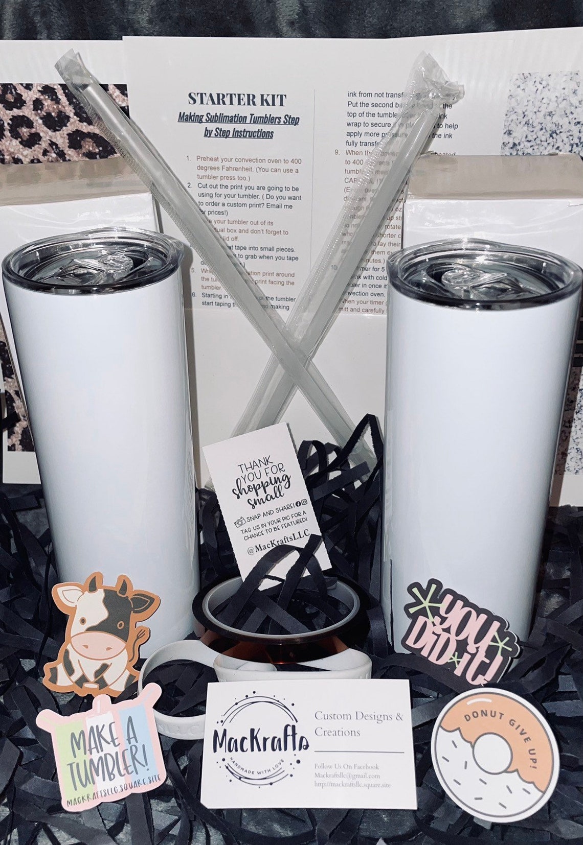 Making Sublimation Tumblers Starter Kit / DIY Tumblers Etsy