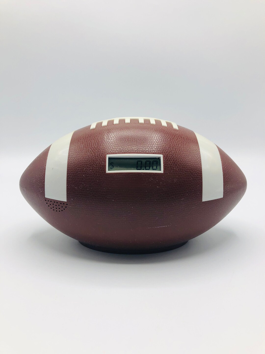 Vintage Plastic Football Shaped Money Bank Counts Money Rubber Stopper Etsy