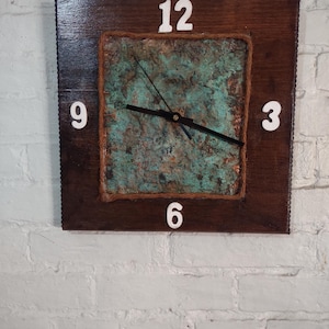 Wall clock (patinated copper)