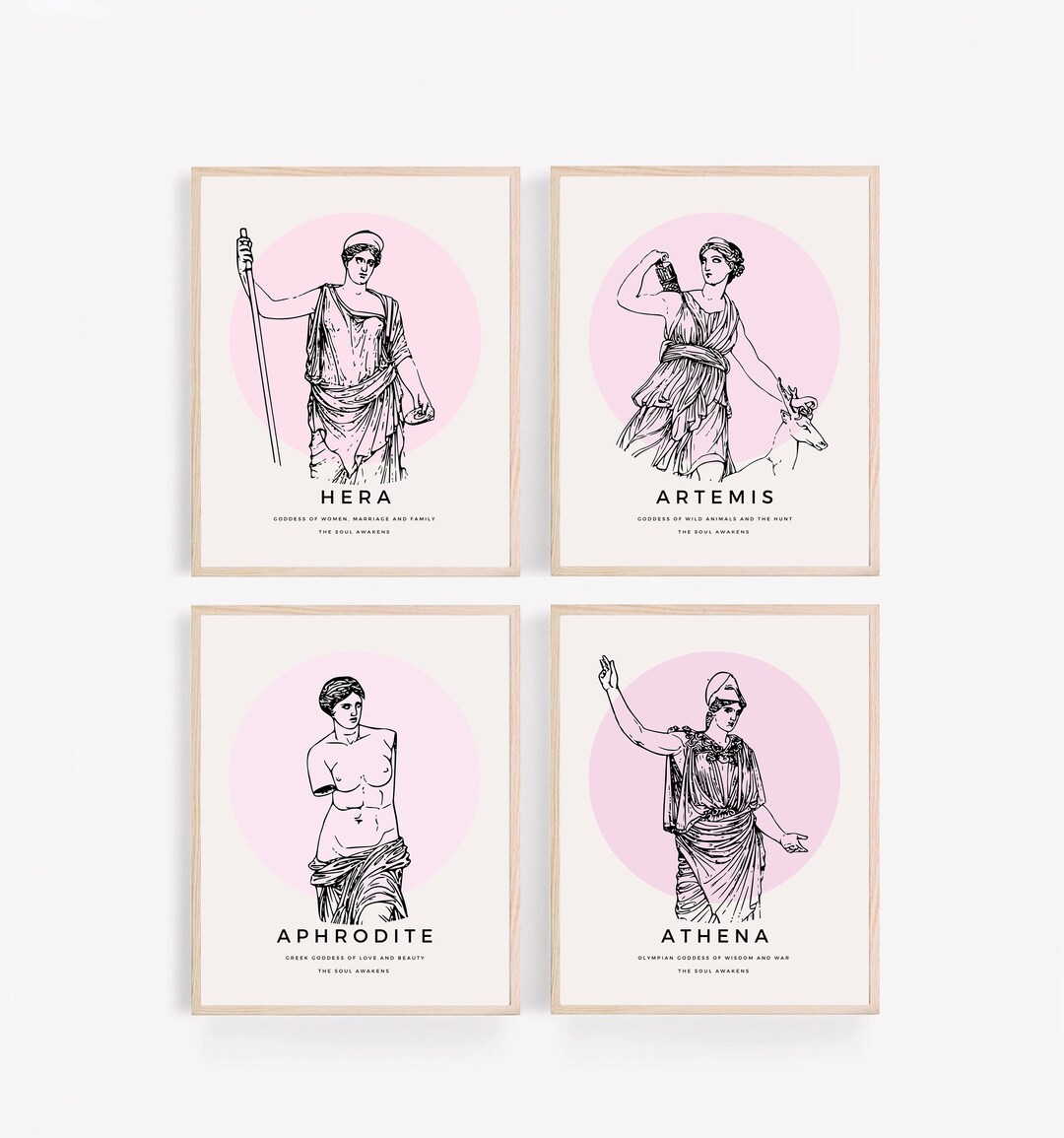 Greek Goddess Instant Download Print Series Set of 4 Greek - Etsy