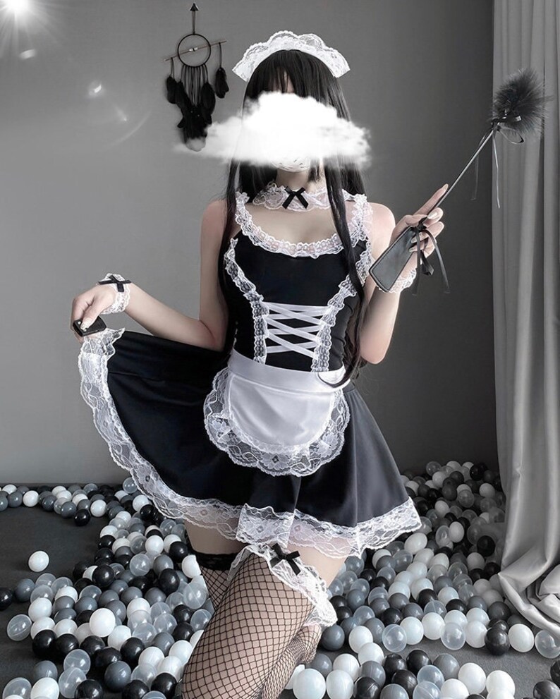 Sexy Maid Costume Cosplay Lingerie Fetish Babydoll French Role - Etsy