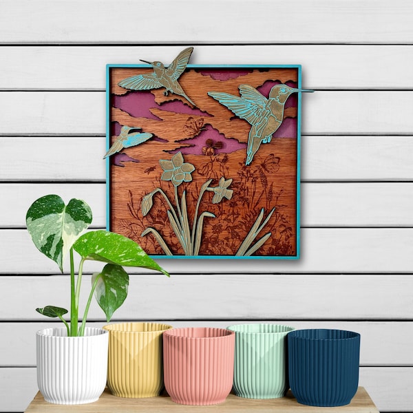 Hummingbird Wall Art Etsy