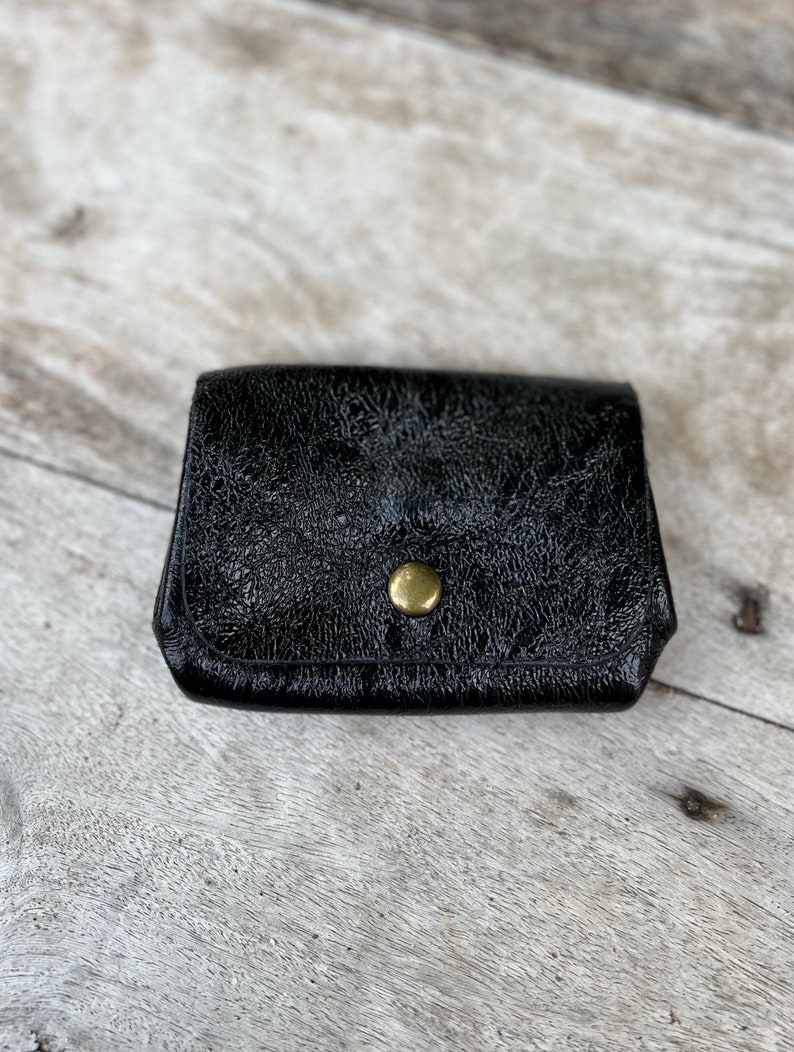 Porte-monnaie, portefeuille, pochette en cuir Noir