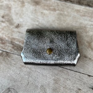 Porte-monnaie, portefeuille, pochette en cuir Silver