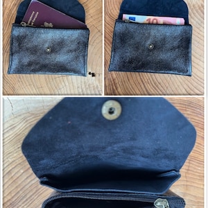 Porte-monnaie, portefeuille, pochette en cuir image 3