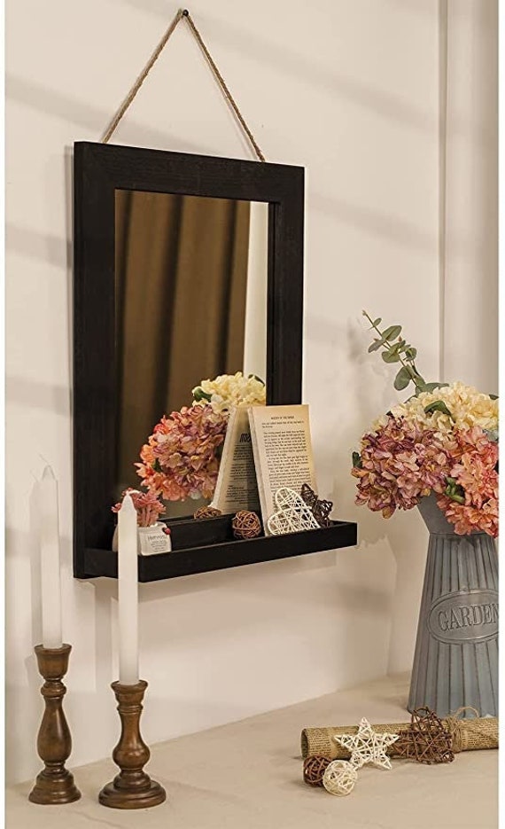 WALL MIRROR SHELF Entryway Wall Mirror Home Decor Mirror | Etsy