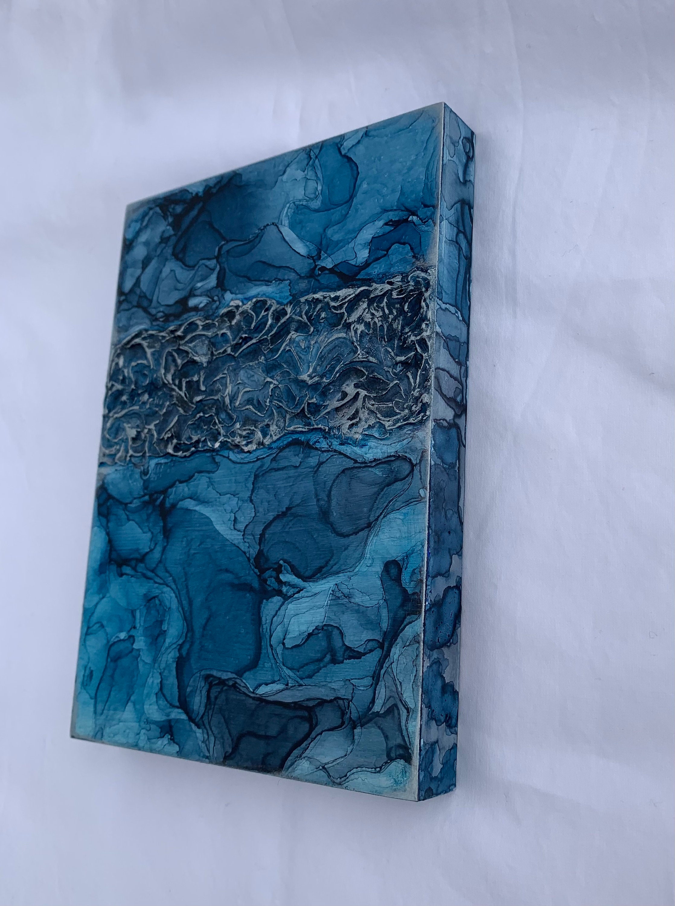 Alcohol Ink on Gesso Boardwall Artwall Decorhome Decor Etsy