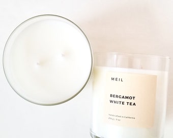 Bergamot Tea Candle | Spa Candle | Relaxing Candle | Self Care Candle | Spring Candle | Fresh Scent | Gift Candle | Toxin Free