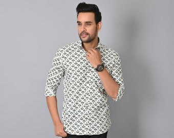 Cotton Shirt Jelly Printed Casual Shirt Hand Crafted Shirt Fashion Stylish Shirt gift for him and her summer shirt