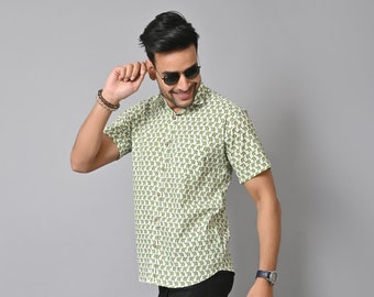 Party Wear Cotton Shirt Animal Camel Green Printed Unique and Stylish Fashion Party Fashion Unisex Shirt